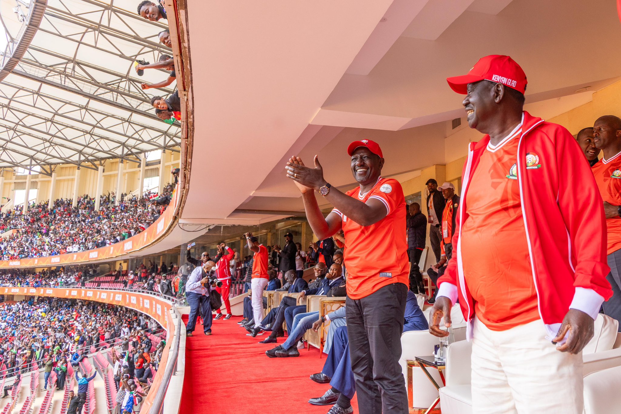 President William Ruto attended the match alongside former Prime Minister Raila Odinga, a passionate sports enthusiast.