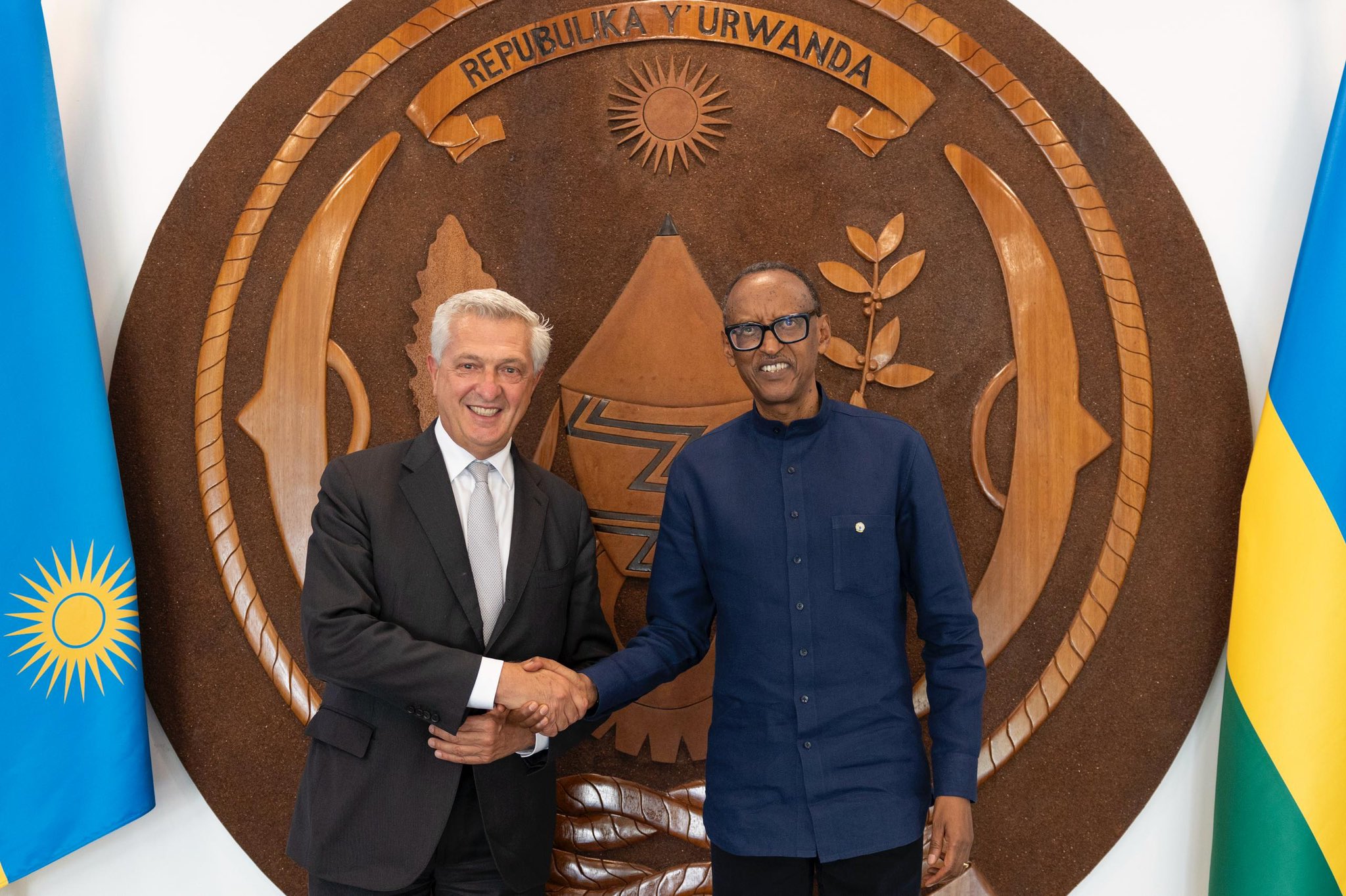 President Paul Kagame received UN High Commissioner for Refugees Filippo Grandi on Thursday, August 28, 2025, for talks on Rwanda’s refugee protection policies and regional peace efforts.