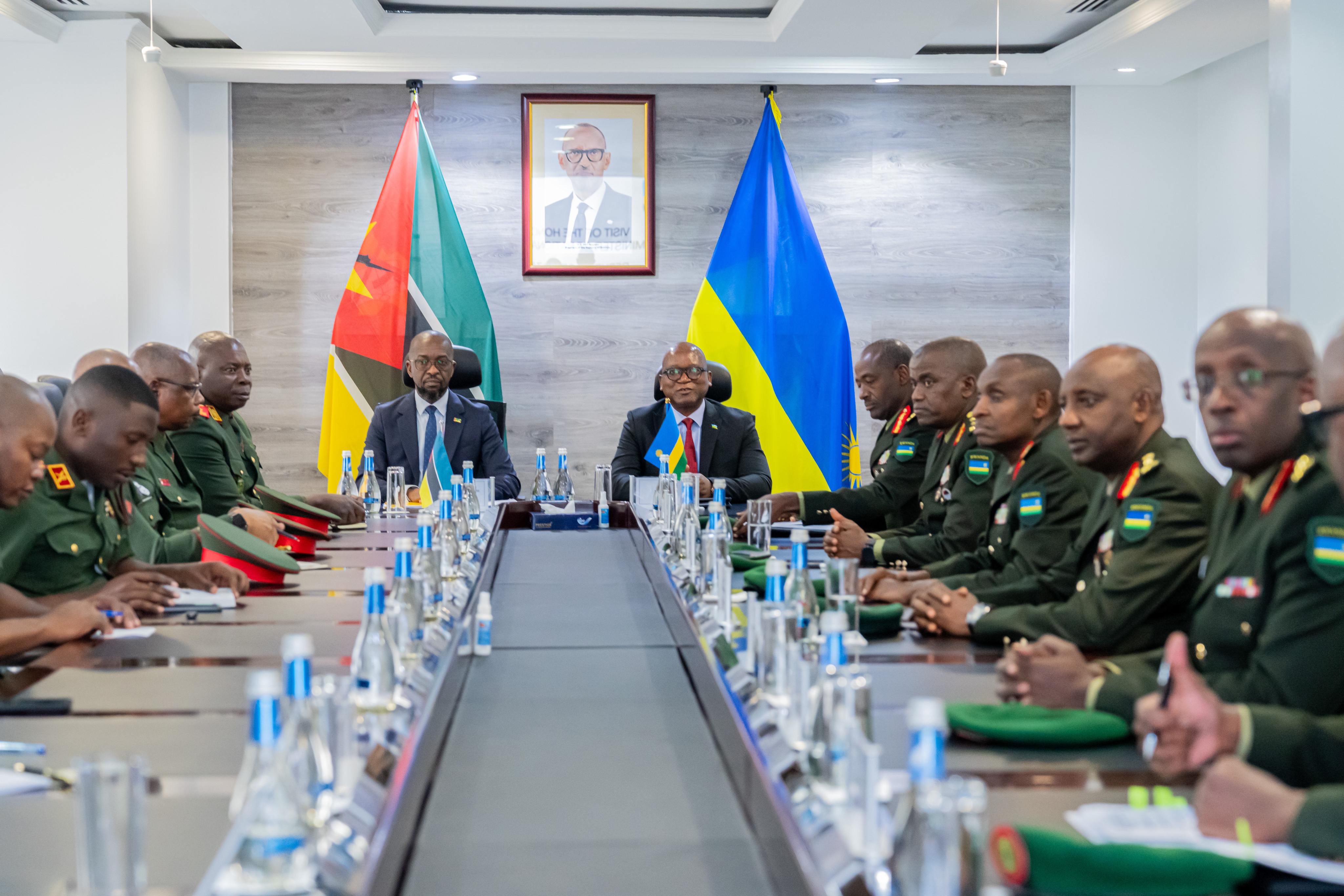 The Mozambican delegation was briefed on regional security dynamics including Rwanda's contribution to Peace and Security on the African continent and beyond.