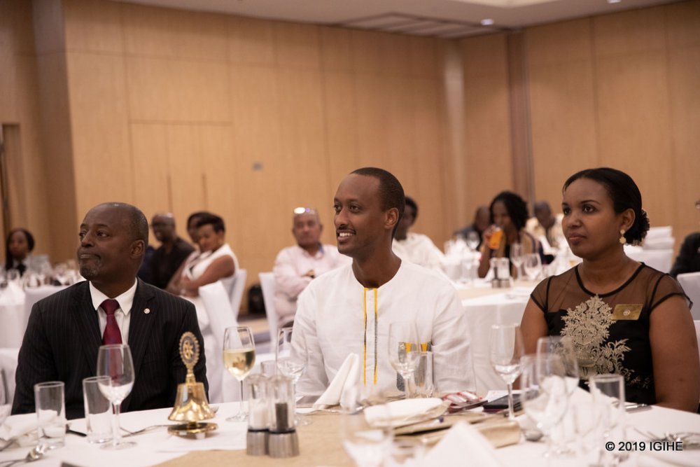 From left : The president of Rotary Club Kigali Mont Jali, Aimé Kabandana,eannette Rugera, The president of Rotary Club Kigali Doyen, Sebera Eddy, the President of Rotary Club in Rwanda.