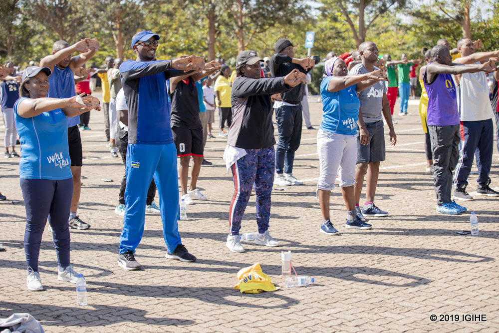 Car Free Day is an exercise held in Kigali city where residents engage in physical activities and get a free medical checkup after.