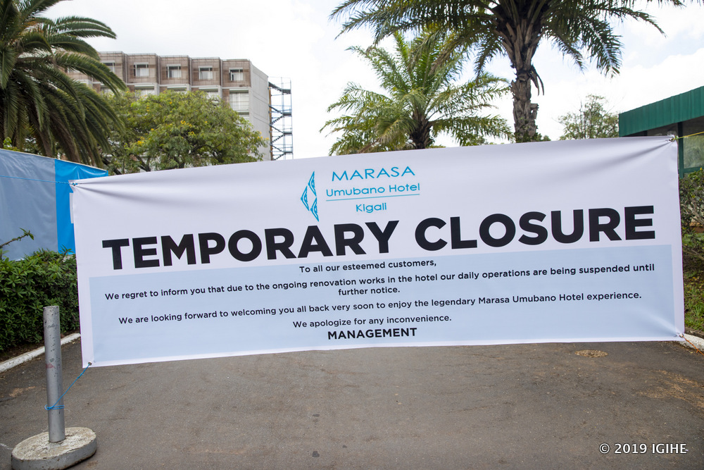 Marasa Umubano Hotel has temporarily closed shop to customers to complete renovation activities