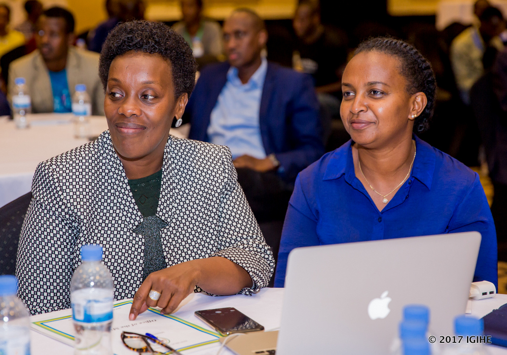 The Minister of Health, Dr Diane Gashumba with RBC Representative, Dr Condo Umutesi Jeannine