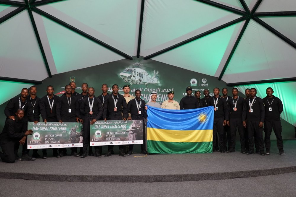 The Rwanda National Police (RNP) won a bronze medal at the UAE SWAT Challenge 2026, with its SWAT Team I finishing third in the final obstacle course event in Dubai, United Arab Emirates.