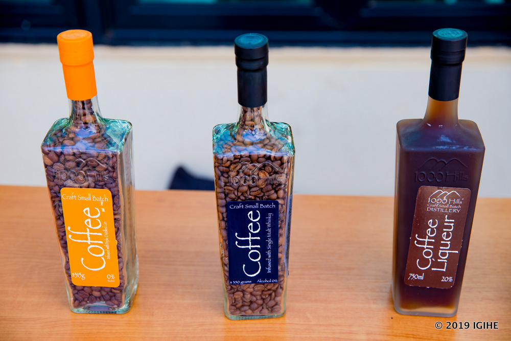 There were also numerous coffee liqueurs from 1000 Hills Distillery
