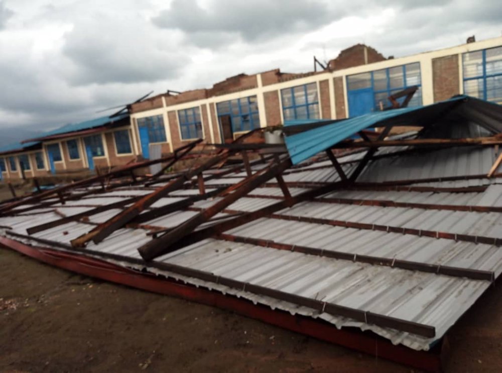 Hailstorm has destroyed four classrooms in Rubavu district.