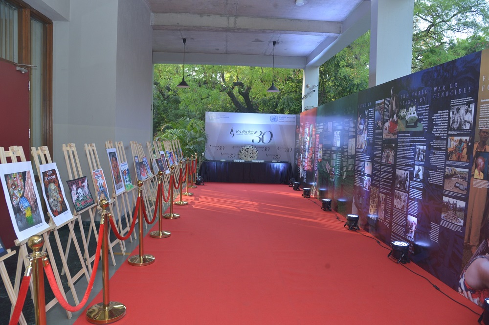 An exhibition of artworks on the history of Genocide Against the Tutsi  