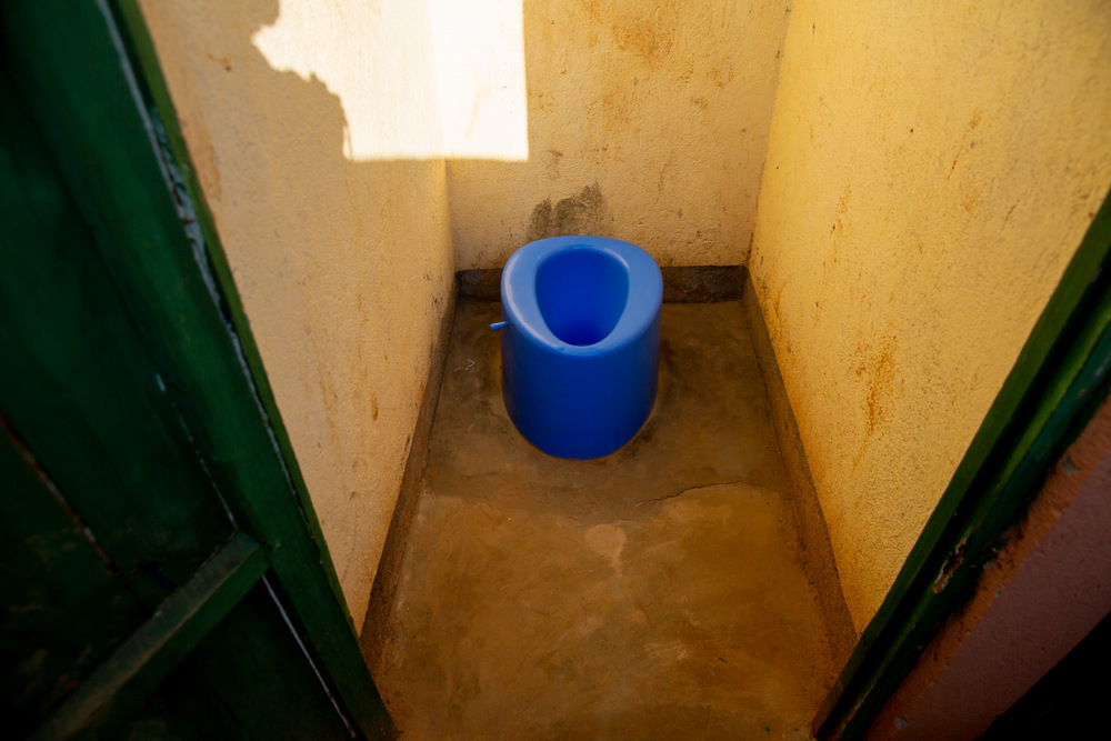 One of toilet pans for the elderly and differently abled persons.