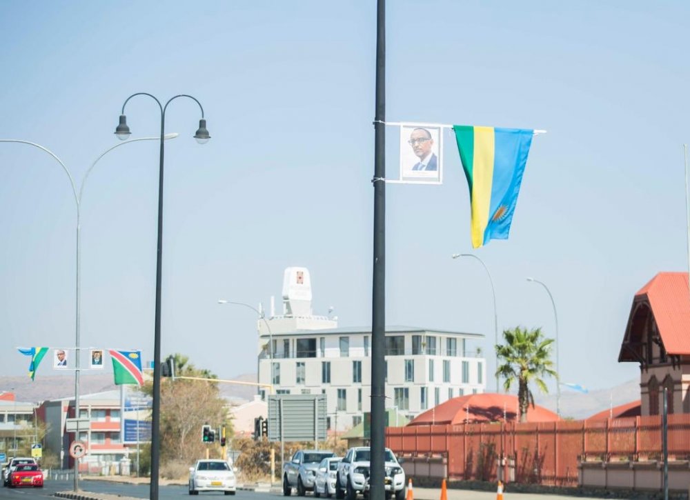 they were welcomed by the President Namibia Hage Gottfried Geingob and First Lady Monica Geingos