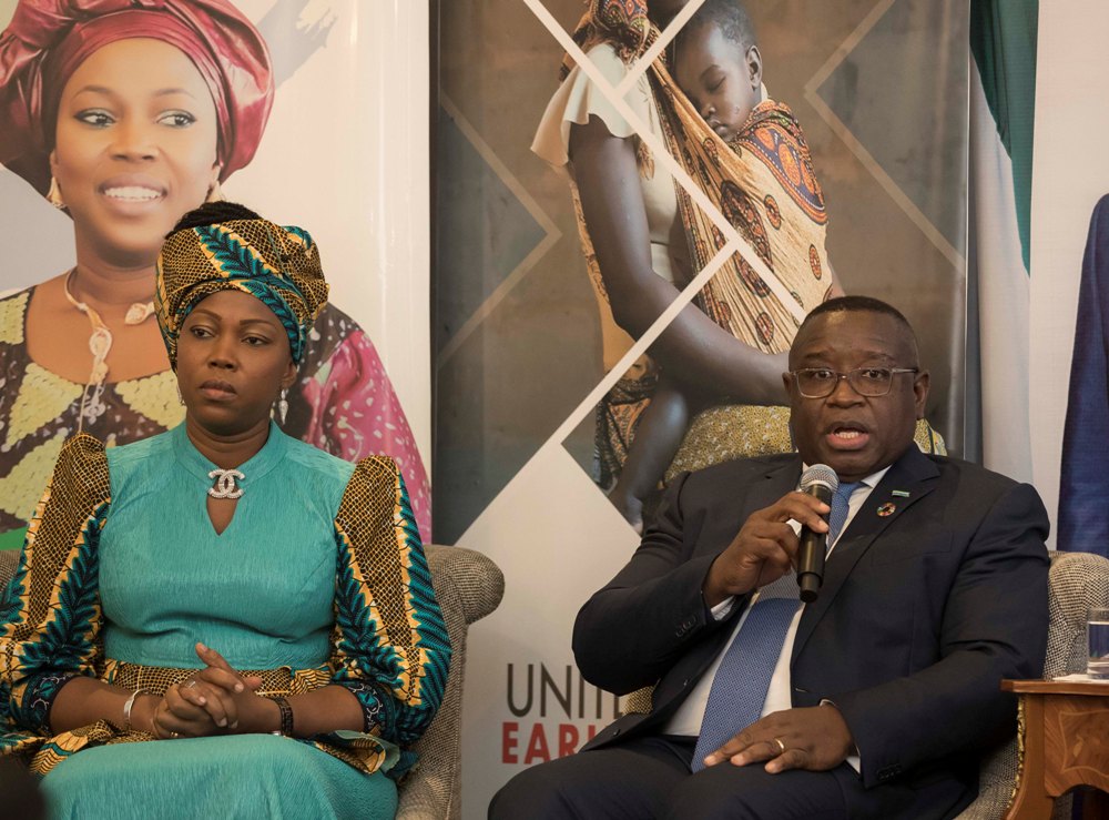 Madam Fatima Maada Bio and the President of Sierra Leone, Rtd Gen. Julius Maada hosted the event