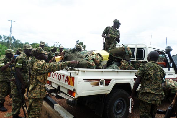 Withdrawn. A UPDF contingent from Central African Republic arrive at Gulu Airfield on Wednesday last week.