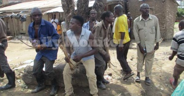 Armed residents of Kaliza village in neighbouring Bundibugyo District where similar clashes have happened.