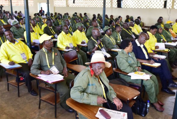 Ministers attend a lecture at the Cabinet Retreat in Kyankwanzi last month.