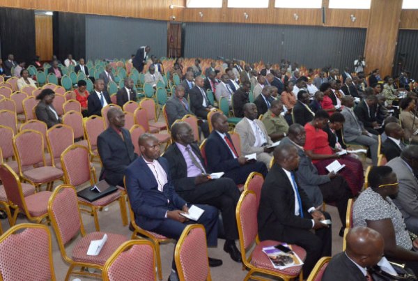 Some of the MPs of the 10th Parliament listen to proceedings during an orientation meeting in Kampala yesterday. However, many of them stayed away from the orientation.