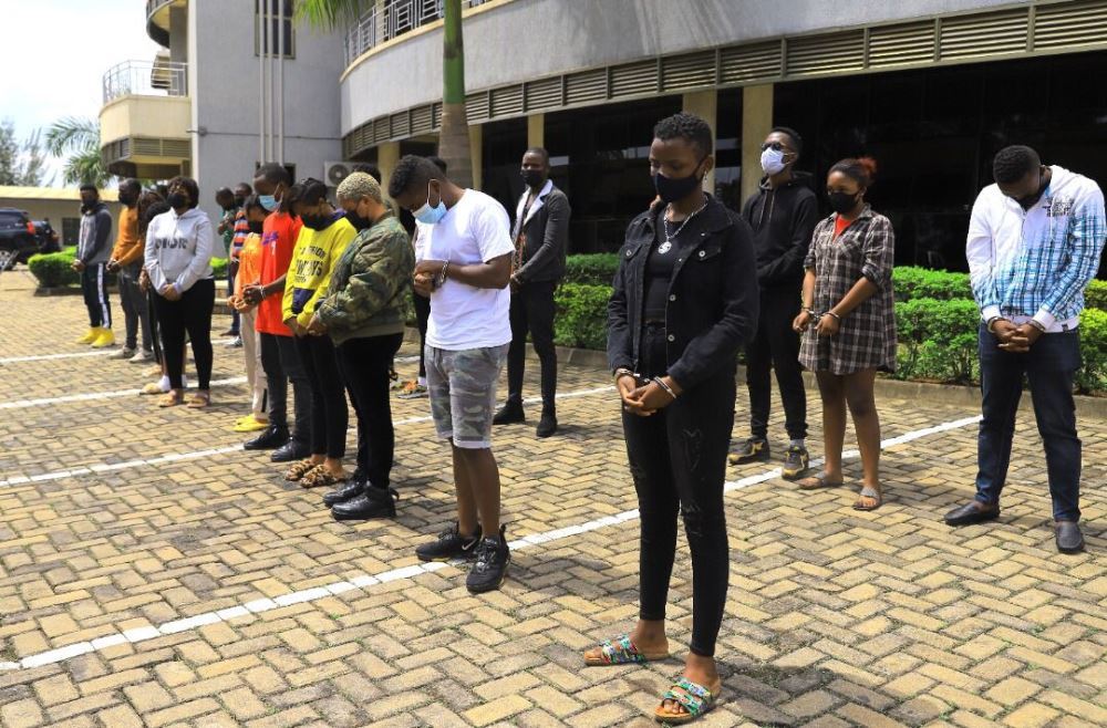 The violators were paraded to the media on Friday. 
