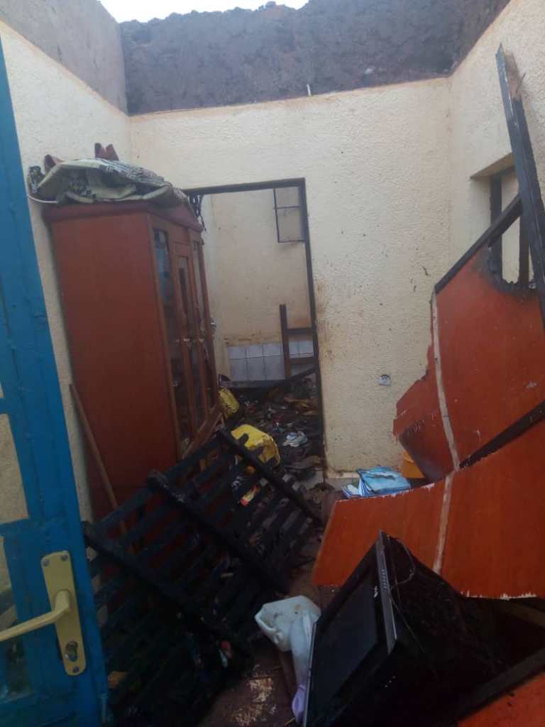 The gas cooker blast damaged all property in the house