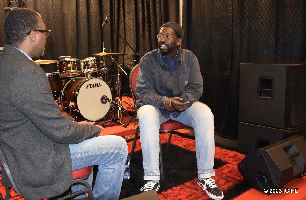 Jean Pierre Ntwali Mucumbitsi (Jali) during an interview with IGIHE journalist.