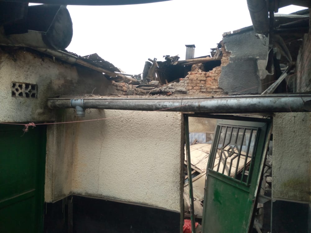 One of destroyed houses in Northern Province.  
