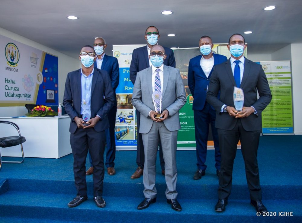 The ceremony held at Gikondo expo grounds yesterday was attended by representatives from awarded institutions only to prevent the spread of Coronavirus.