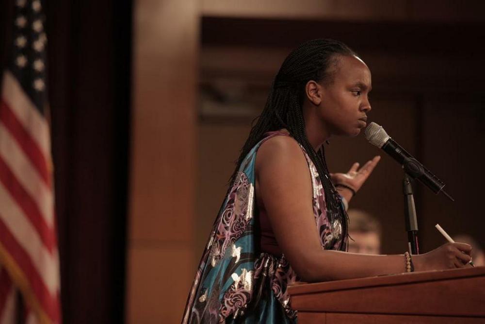 Kellia Kaneze, a student at Wellspring Academy, was part of the Rwandan iDebate winning team