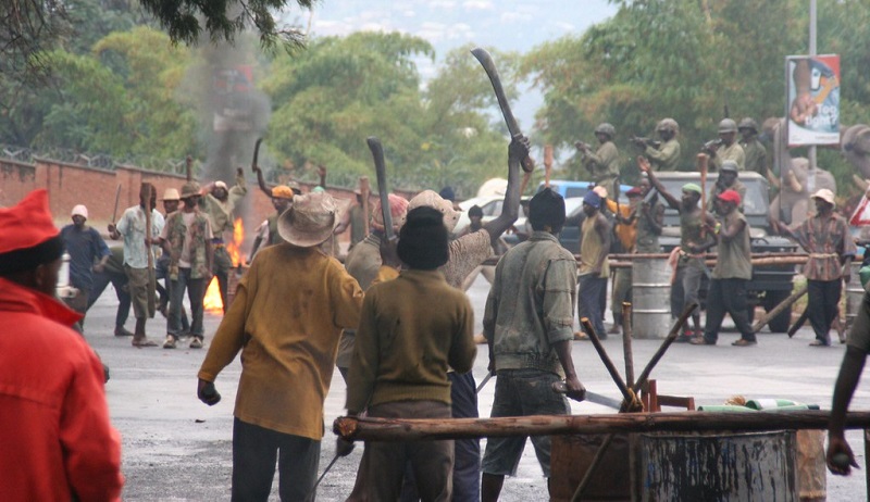EX-FAR soldiers and Interahamwe  brutally killed Tutsis in Bugesera following rumours aired on Radio Rwanda that RPF targets to kill officials in the then Government.  Photo taken as players acted out the film on the 1994 Genocide against Tutsi.