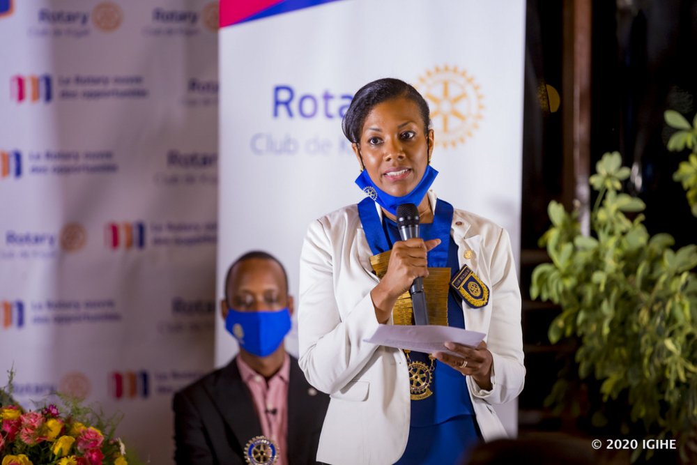 Sarah Doukouré said that becoming president as a foreigner shows how Rotary Club Kigali is open to anyone who wants to contribute.