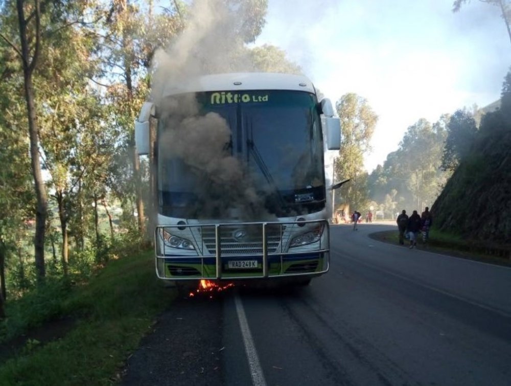 The fire started from the engine