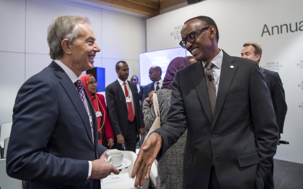 President Kagame with Former United Kingdom' Prime Minister, Tony Blair