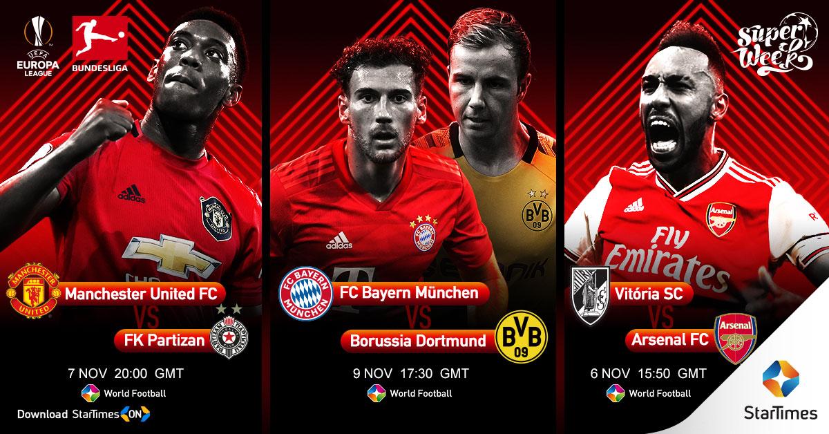 Football fans from Africa will again be delighted this week with exciting matches from Europe.