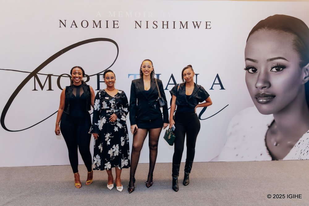 Miss Nishimwe Naomie’s mother, pictured second from the left, at the event venue.