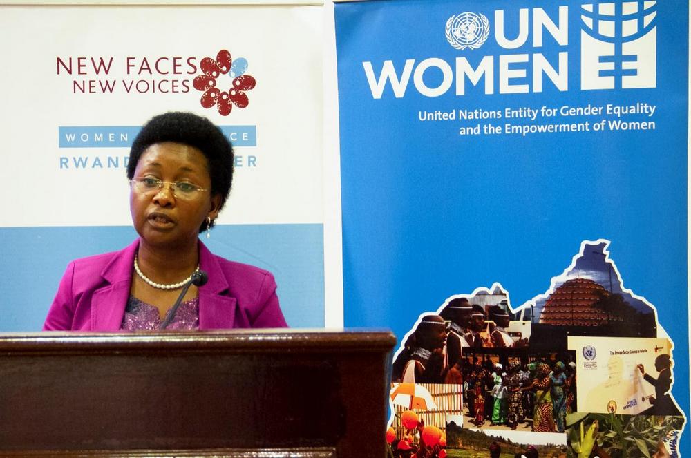 Hon. Solina Nyirahabimana, Minister of Gender and Family Promotion in Rwanda