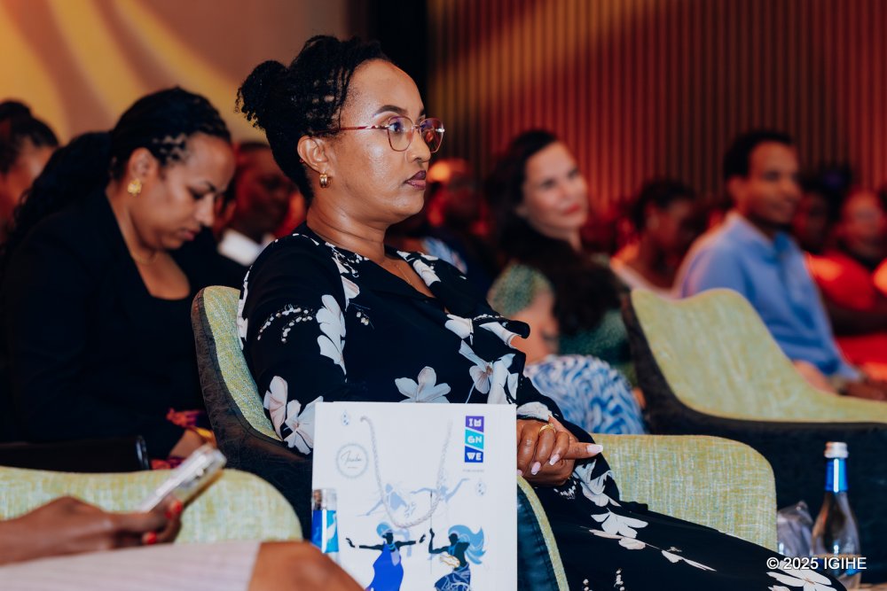 Miss Nishimwe Naomie’s mother closely followed the proceedings of the event.