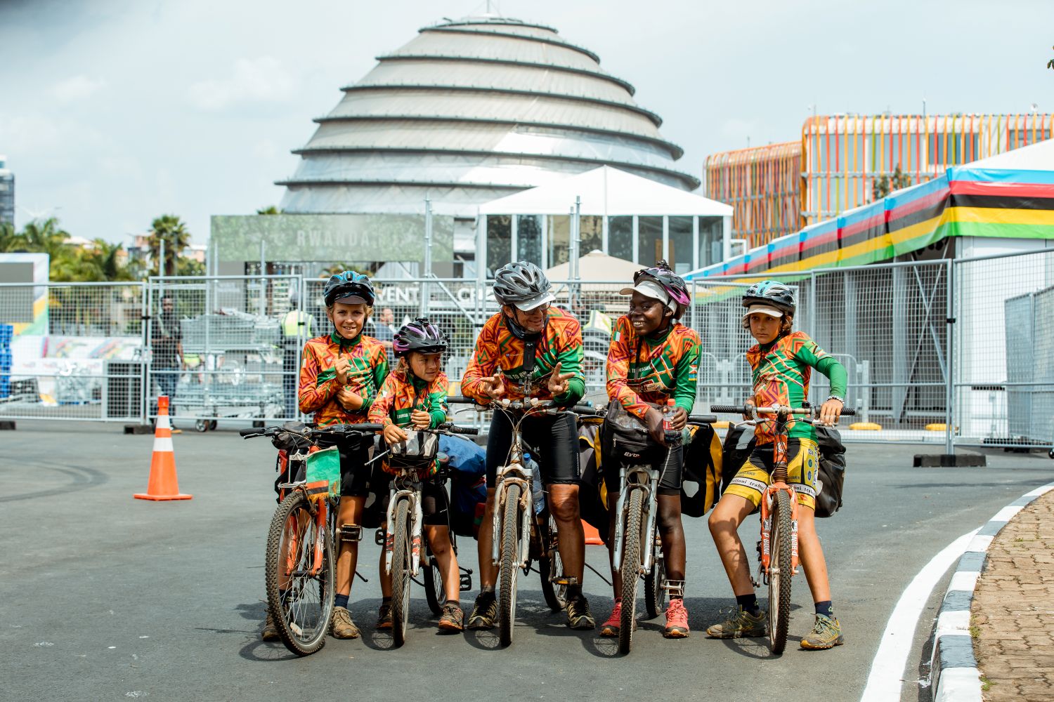 The family completed a remarkable 1,500-kilometre journey across four countries to witness the first UCI Road World Championships ever held in Africa.