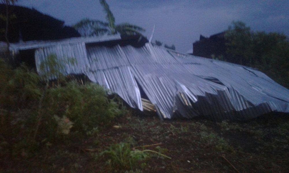 One of destroyed houses in Rusizi district.