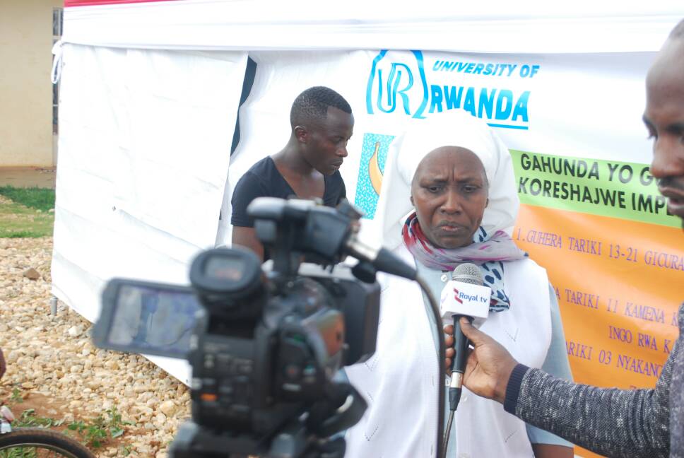 Sister Catherine, the head of Kabuga health center talking about the benefits of circumcision.