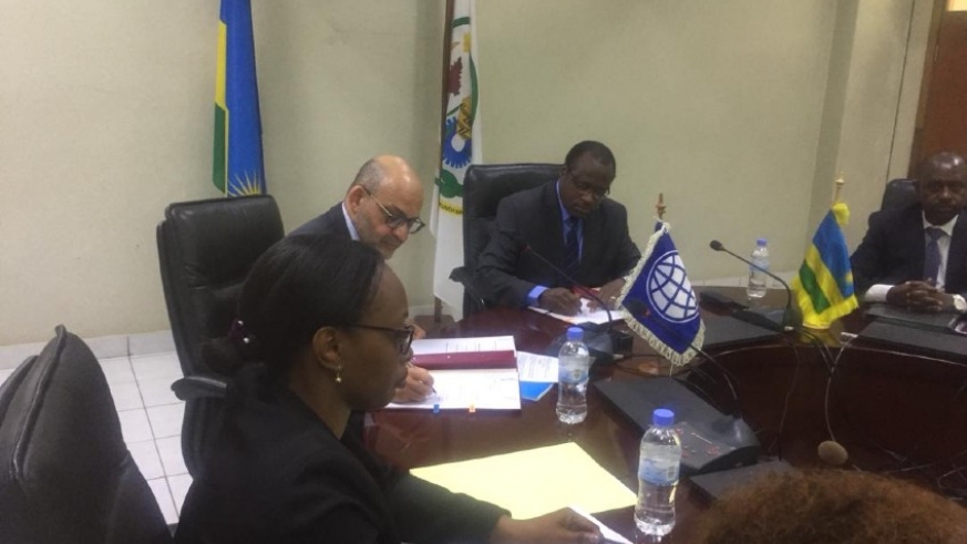 Dr.Uzziel Ndagijimana and Yasser El-Gammal signed the agreement in Kigali. RBA