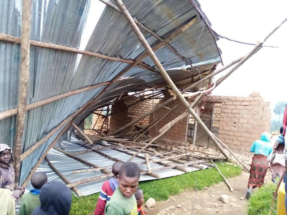 he Executive Secretary of Bugeshi Sector, Jean Bosco Rwibasira, said the storm did not kill any civilians except for the houses that were severely damaged.