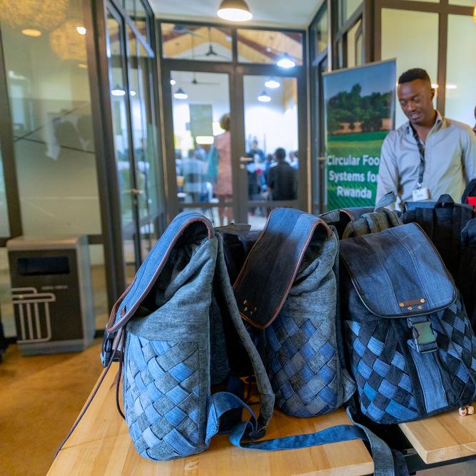 AFLIMBA showcased eco-friendly bags. 