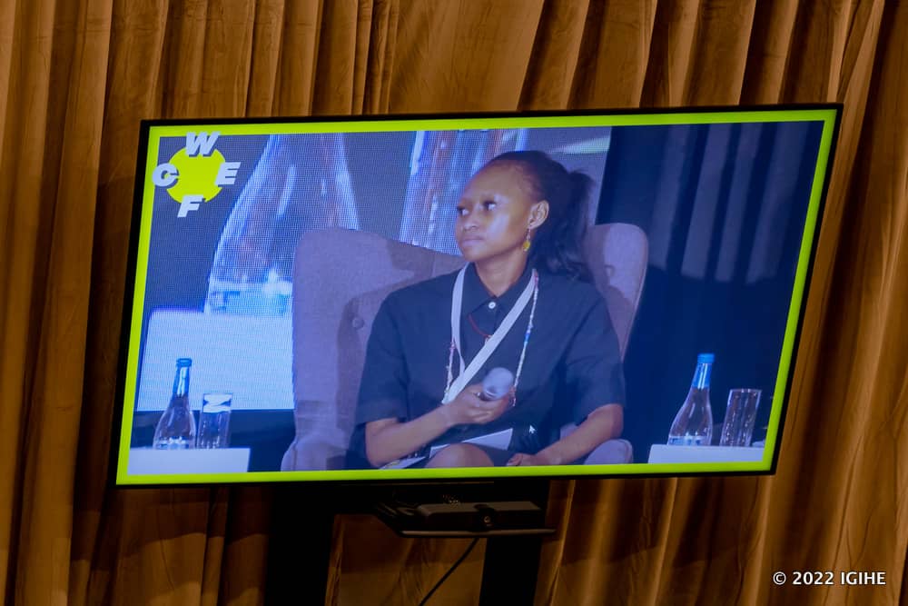 Founder and CEO of Rewoven, Esethu Cenga narrated how she would go to buy food carrying a container from home. 