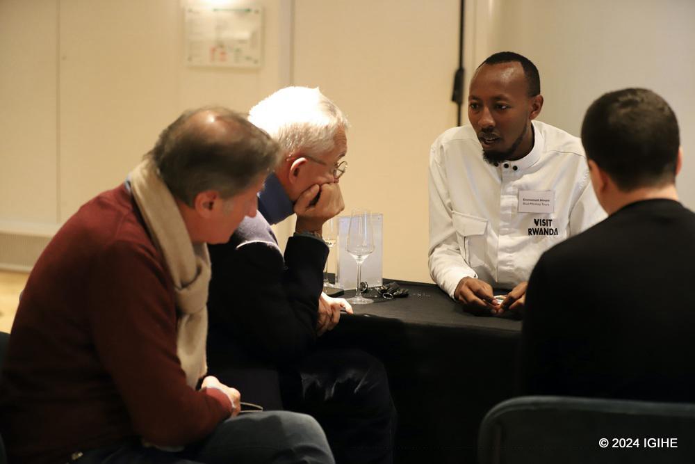 Amani Emmanuel, representing Blue Monkey Tours, engaging with his guests.