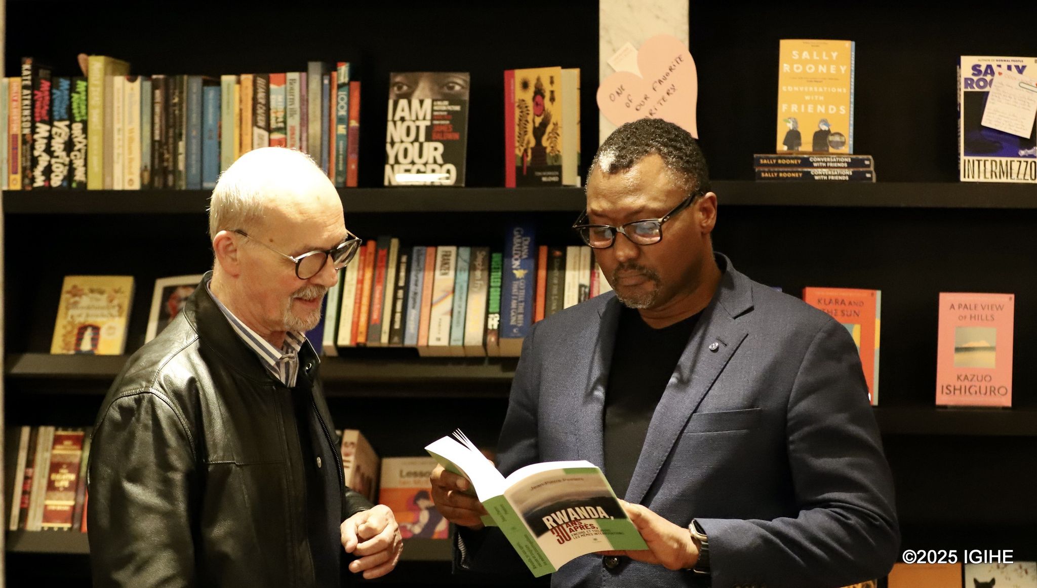 The book's author with IGIHE journalist