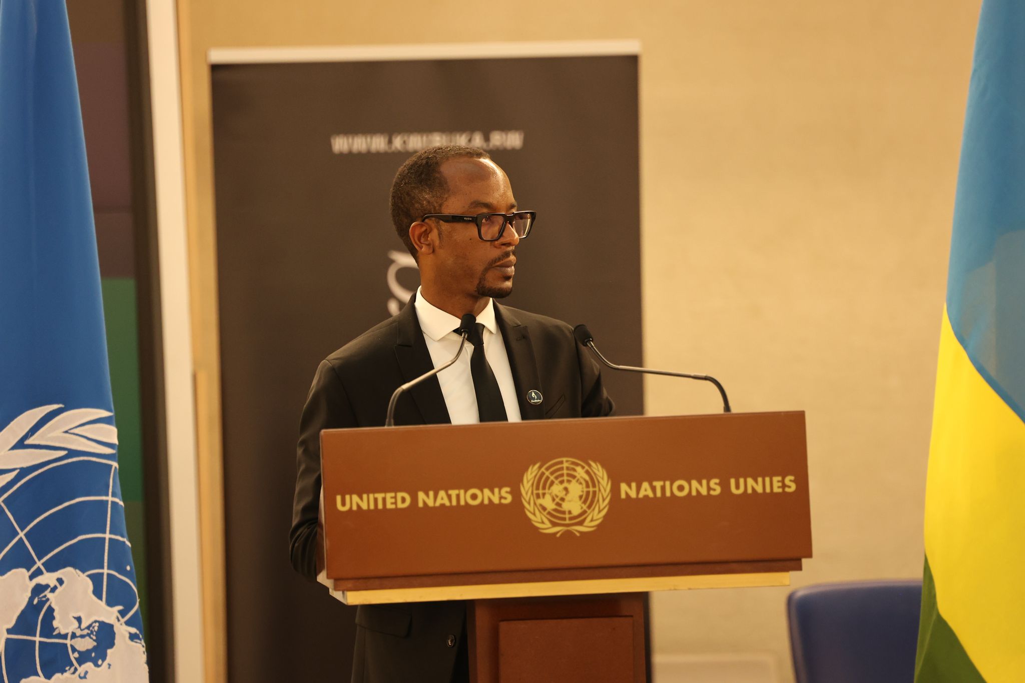Mr. Edmond Tubanambazi, First Counsellor and Chargé d’Affaires a.i. of the Permanent Mission of Rwanda, reaffirmed Rwanda’s commitment to fighting genocide ideology