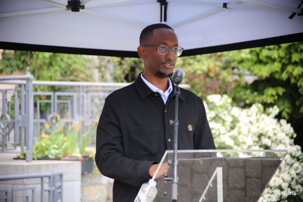 Kevin Rubayiza, who shared a testimony, spoke about the challenges faced by children born to Genocide survivors — growing up without extended family but finding strength from their parents.