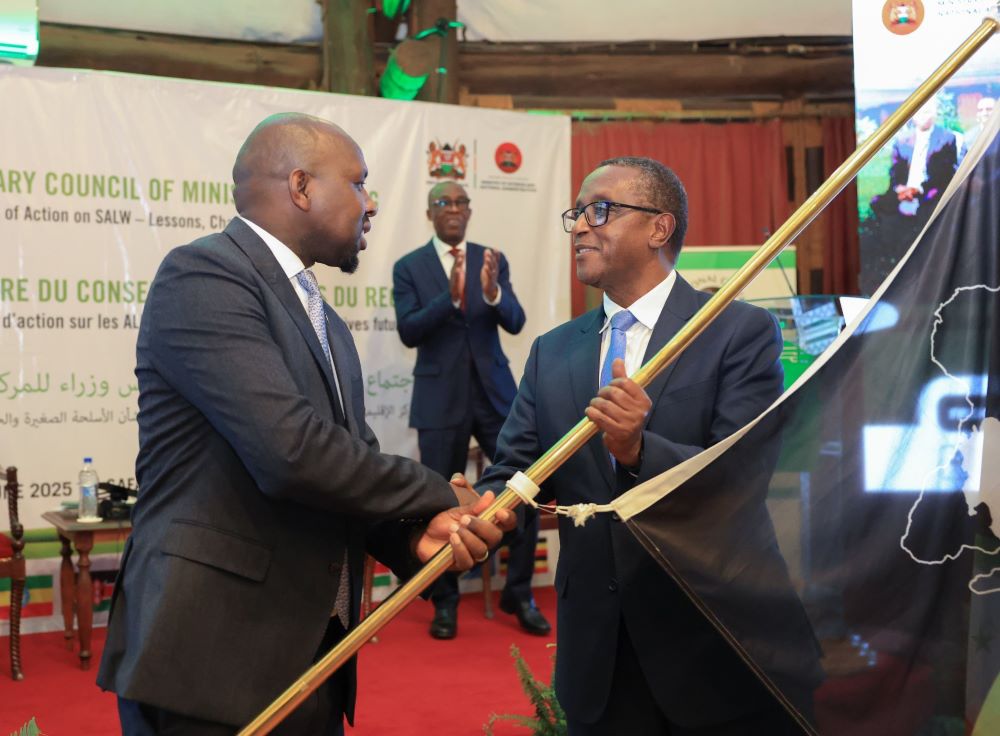 The handover ceremony, which took place at the Safari Park Hotel in Nairobi from June 9 to 13, 2025, was presided over by Kenya’s Cabinet Secretary for Interior, Kipchumba Murkomen, who passed the RECSA flag and instruments of establishment to Rwanda.