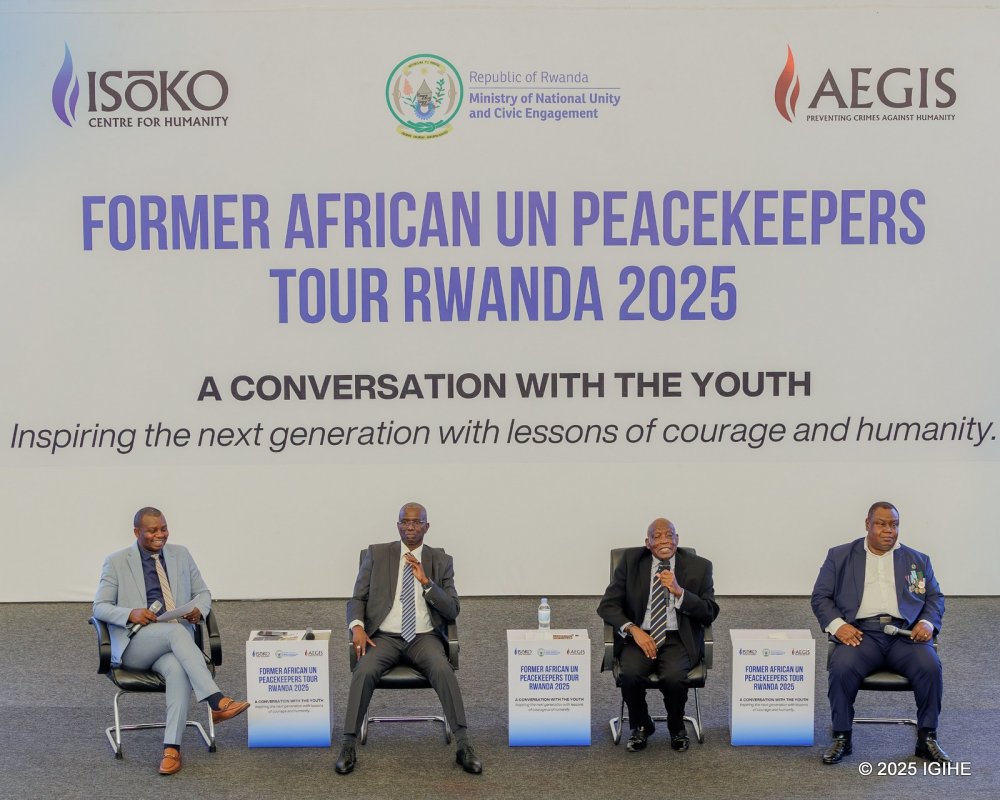 The veterans, currently on a seven-day visit to Rwanda, were commended on Friday, August 16, during an engagement with young people at the Kigali Genocide Memorial.