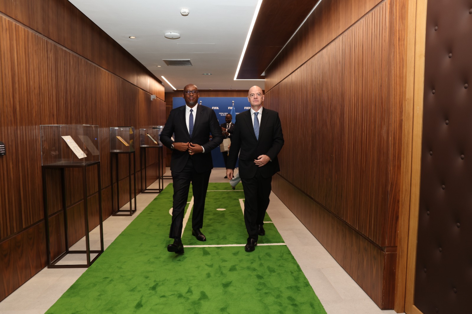 Fabrice Shema and Gianni Infantino’s meeting highlighted the ongoing collaboration that will take Rwandan football to the next level.