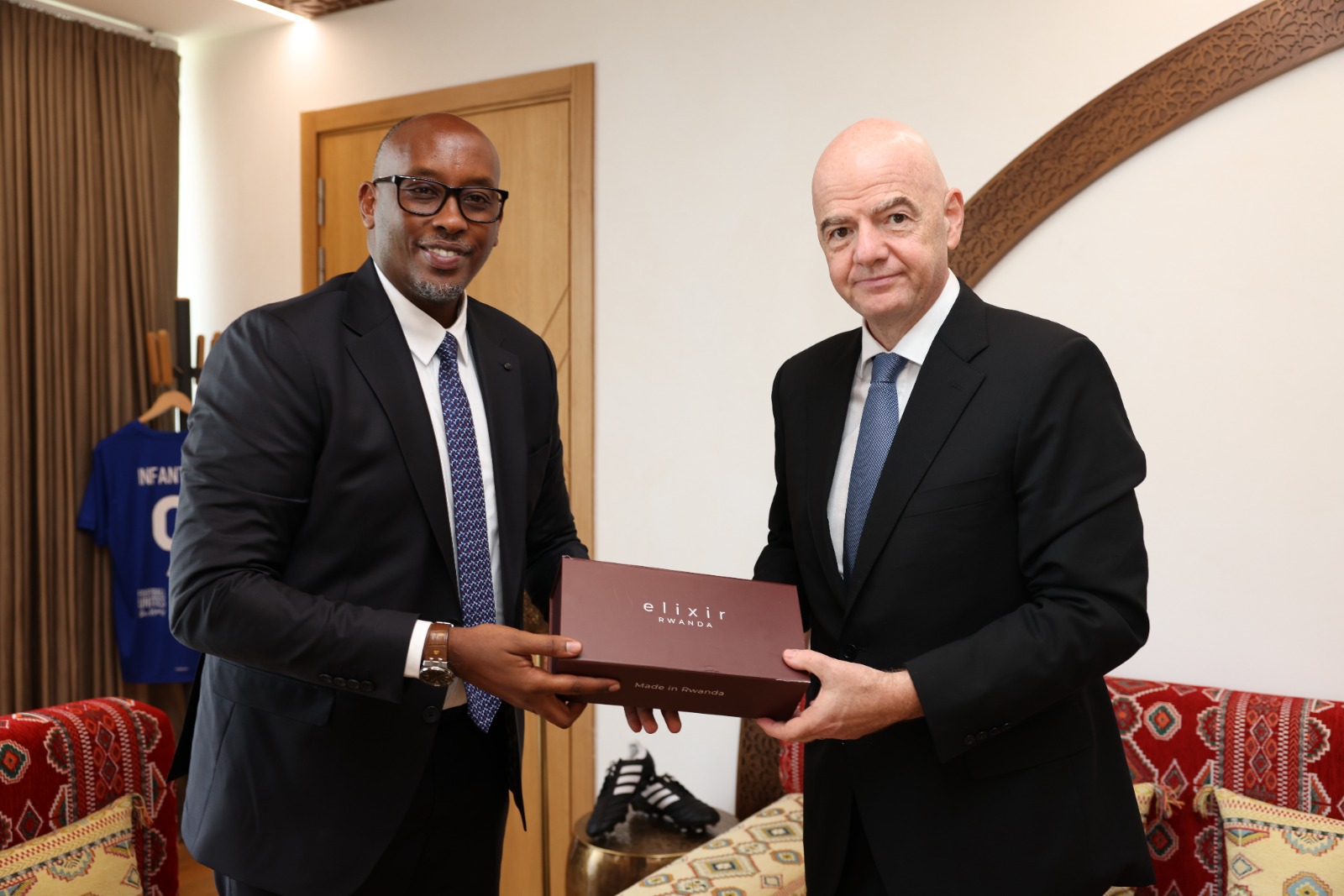 It was a historic moment in Rwandan football as FERWAFA President Fabrice Shema and FIFA President Gianni Infantino met to discuss Rwanda's pivotal role as host for the FIFA Series 2026.