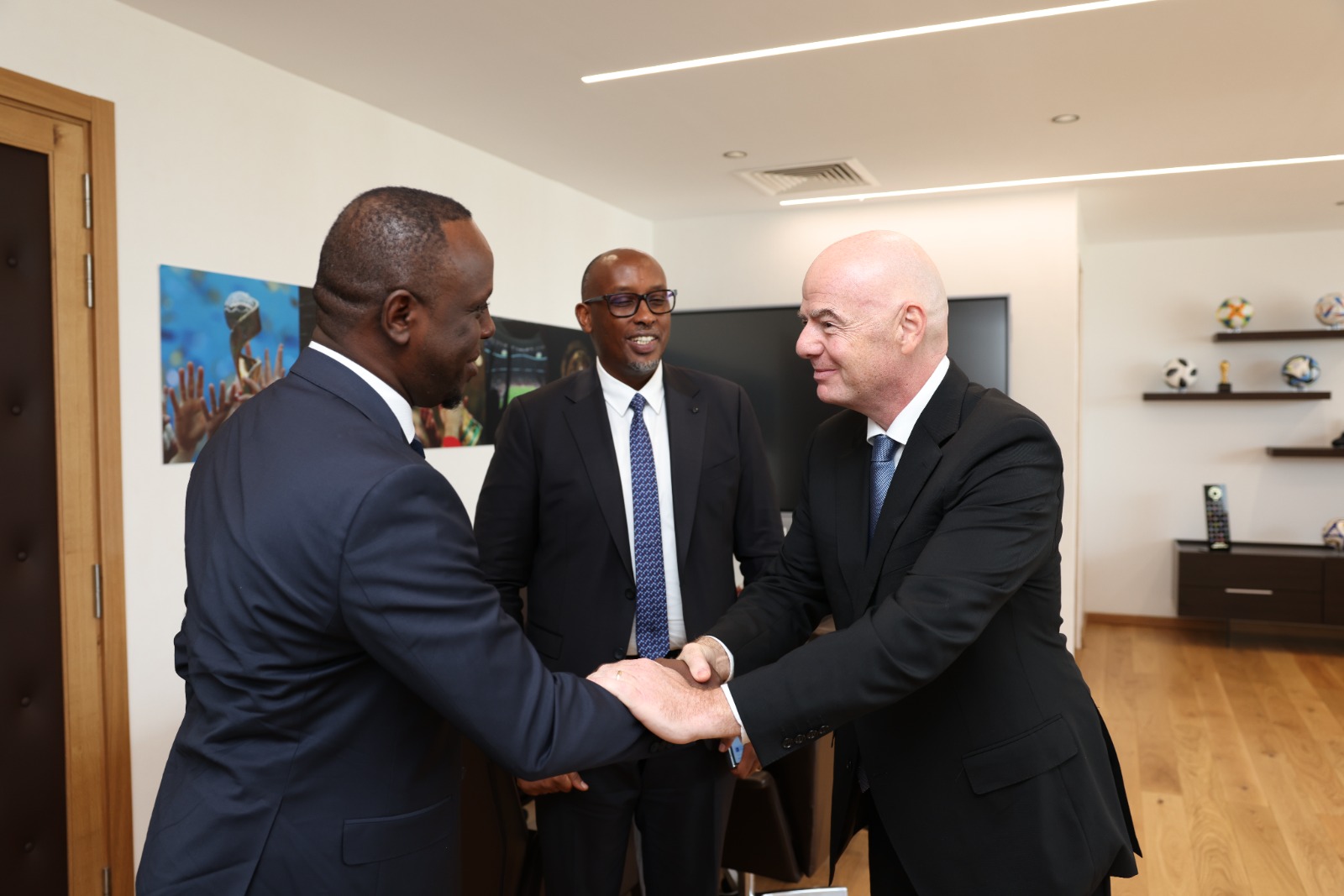 FERWAFA President Fabrice Shema outlined exciting plans to enhance football infrastructure and professional development in the country during a high-level meeting with FIFA President Gianni Infantino.