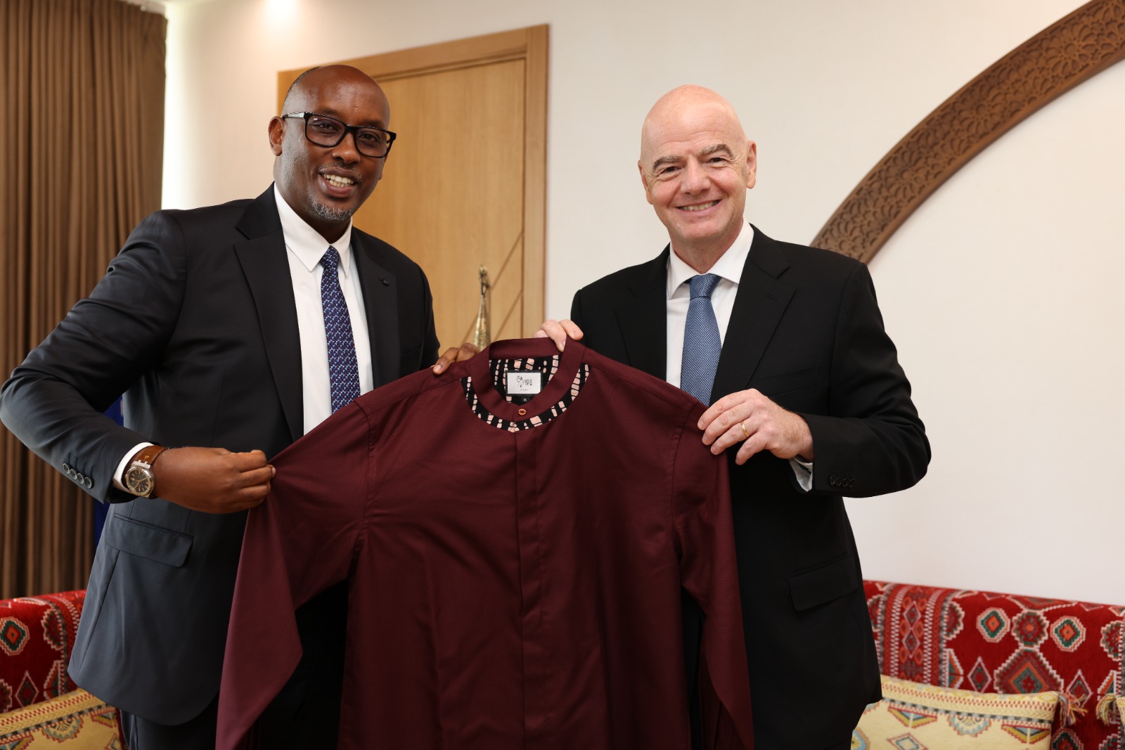President Fabrice Shema and FIFA President Gianni Infantino discussed Rwanda’s role as the official host of FIFA Series 2026.