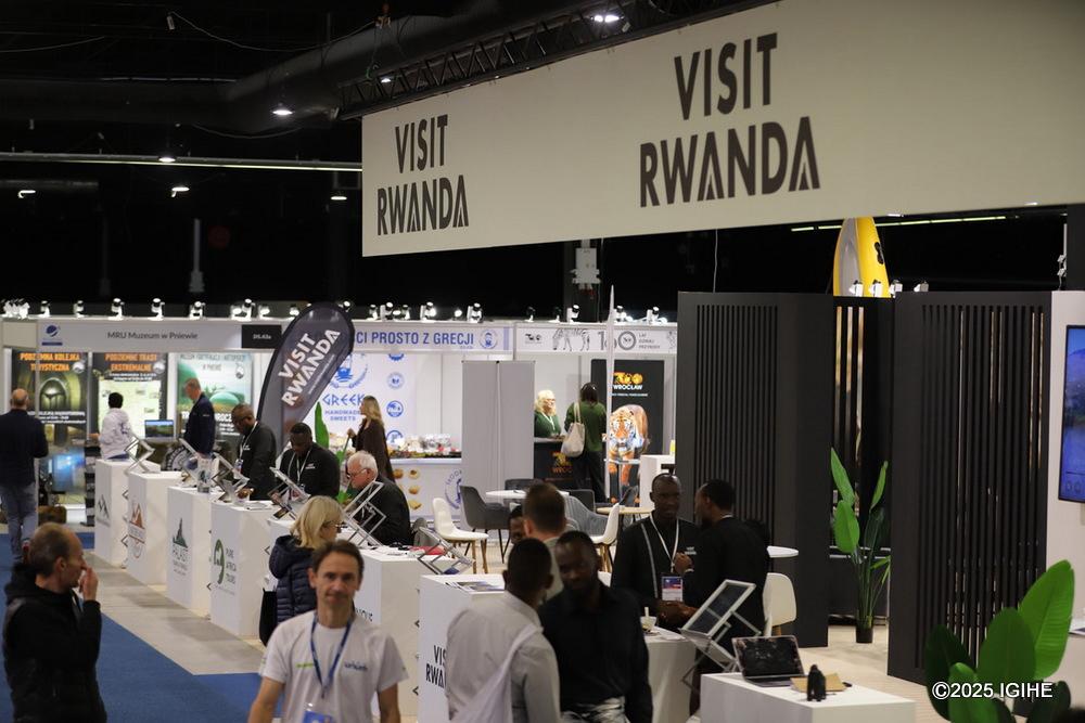 Rwanda's booth at the trade fair held in Warsaw.